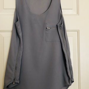 Paper Crane L Zipper Tank Top